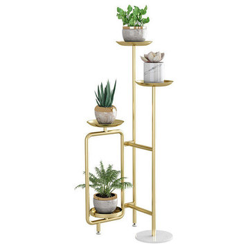 Nordic Creativity Golden Plant Stand, Gold, W15.7x39.4", With Base