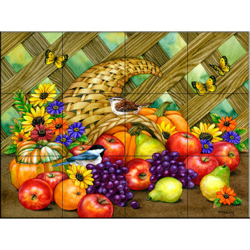 Tile Mural, Harvest Time by Jane Maday