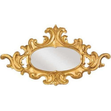 Oval Scroll Mirror 42 W, Architectural Over Door Plaques