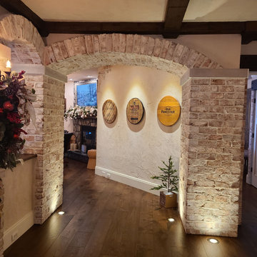 Old World Inspired Basement Meets Modern Convenience