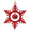 Metal Snowflake With Bell Ornament, Set of 12