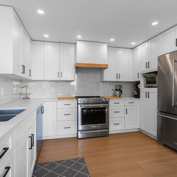 Hollyburn Condo Kitchen – U-Shaped Layout with Integrated Appliance Wall