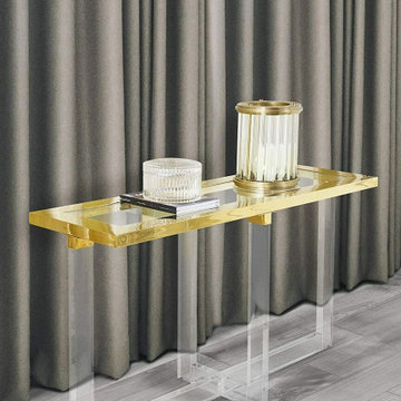 Modern Console Tables with Lucite