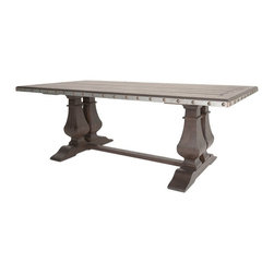 Maddox Trestle Dining Table-Dutch Brown - Dining Tables
