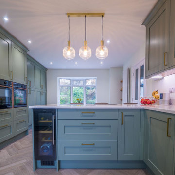 Green Shaker Kitchen in Winshill