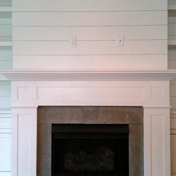 Built-In Wall Unit With Fireplace Mantle - Entertainment Centers And Tv Stands