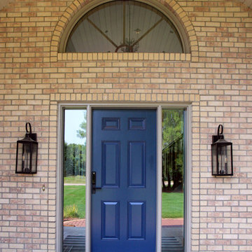 Navy Blue Ensemble Entry Door with Sidelites - Eau Claire, WI