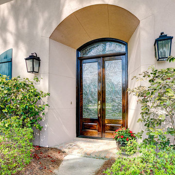 Beveled Glass Transom & Doors