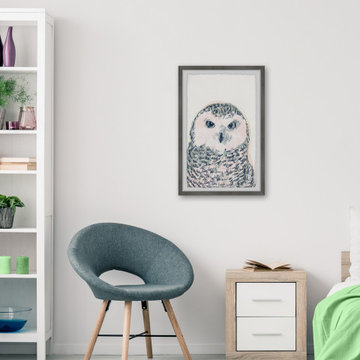"Funky Owl Portrait IV" Framed Painting Print