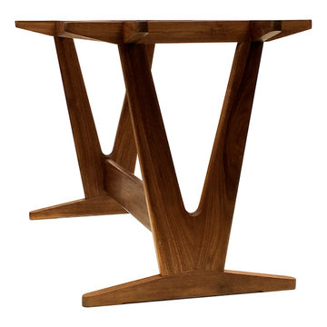 Emily Dining Table Base - solid walnut