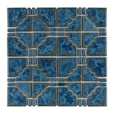 SomerTile Moonbeam 12" x 12" Porcelain Mosaic Tile