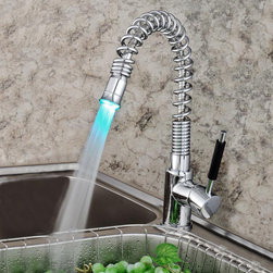 Chrome Single Handle Pull Down Centerset Kitchen Tap T0781B - Kitchen Faucets