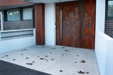 Corten Maple Leaf Door