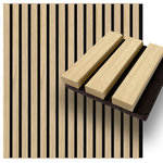 CONCORD WALLCOVERINGS - Acoustic Wood Slat 3D Wall Panels, Soundproofing Panels for Accent Wall, Pine, Sample - SAMPLE: For display purposes only.                                                                                                                                                                                                                                                                                                                                                                                  SOUNDPROOF: Our sound proof panels are made from wood veneer. These panels are sound proofing and flame resistant, odorless, non-toxic, non-slip, corrosion resistant, and fade resistant.                                                  DESIGN: Our wall panels offer countless possibilities to creatively design your interior and to set natural accents. In our assortment you will find a variety of wall panels, which are available in a range of wood grain finishes.                                                                                                                                                                                                                                                                                                                                                                                                                                         EASY TO INSTALL:These sound dampening panels work on both caulking glue adhesive and nails. Simply attach adhesive to the back of each acoustic panels and adhere in the desired position, or place the panels against the walls and use nails on the felt to attach the panels.