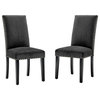 Parcel Performance Velvet Dining Side Chairs, Set of 2, Charcoal