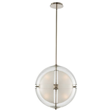 Sussex 4-Light Contemporary Chandelier, Polished Nickel