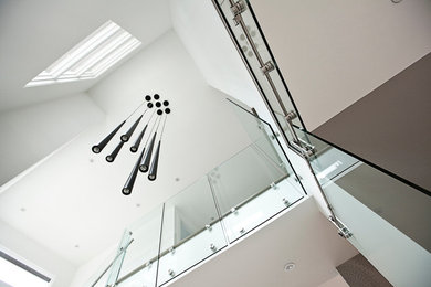 Example of a trendy staircase design in Calgary