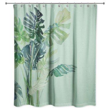Houseplant Print 4 71x74 Shower Curtain