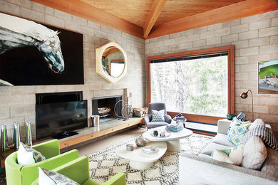 Inspiration for an eclectic living room remodel in Denver