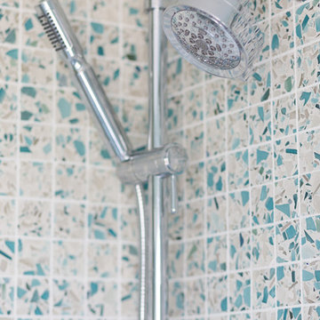 Vetrazzo Floating Blue Mosaic Tiles