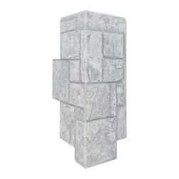 150-JAGGED CASTLE STONE CORNER 12" W X 24"H - Wall Panels