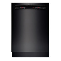 Bosch 24" Recessed Handle 300 Series Dishwasher Black | SHE53T56UC - Dishwashers