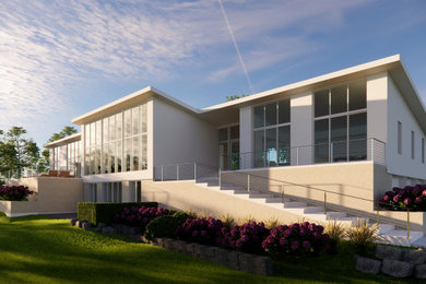 Huge minimalist one-story exterior home photo in Milwaukee