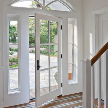 Interior Entry & Arched Front Door Window - Salt Pond Tee -Custom home on Cape