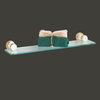 Floating Glass Shelf Kit 20 3/4" W Solid Brass Brackets |