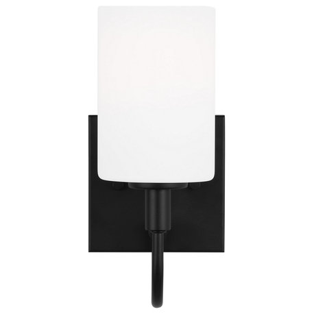 Oak Moore 1-Light LED Bathroom Vanity Light in Midnight Black