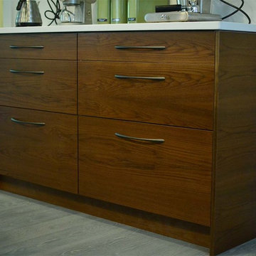 Grain Teak Cabinet Fronts - Matching Grain