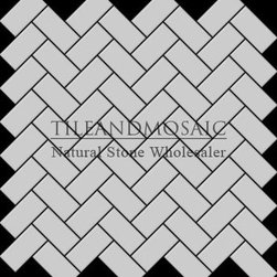 Bianco Dolomiti Marble Italian White Dolomite Herringbone Mosaic Tile Polished - Products
