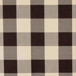 BHF - 4" black buffalo check fabric home decorating material, Standard Cut - This is a 4" buffalo check fabric. It is woven of black and creamy beige.