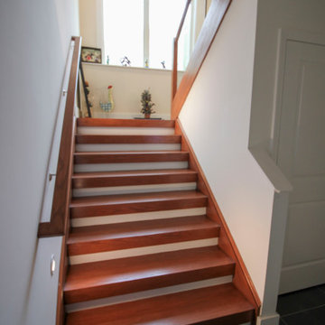 Project #78 | Modern Wood Staircase with Glass Panels