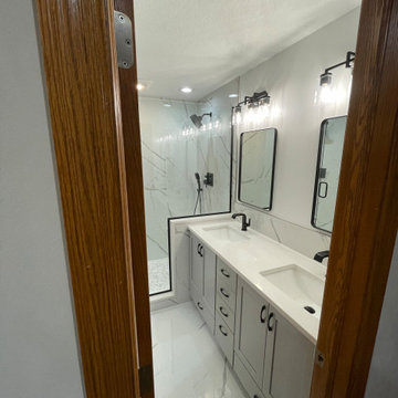 Bright Modern Bathroom Remodel with Walk-In Shower