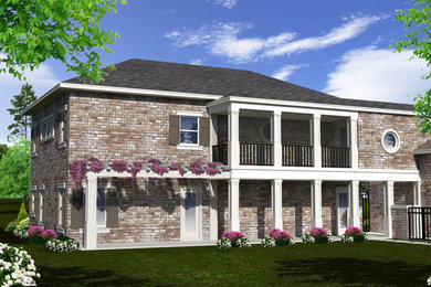 Example of a mid-sized classic home design design in Nashville