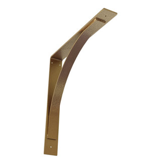 3"W x 6"D x 6"H Morris Steel Bracket, Antiqued Brass, 3"W x 22"D x 22"H ...