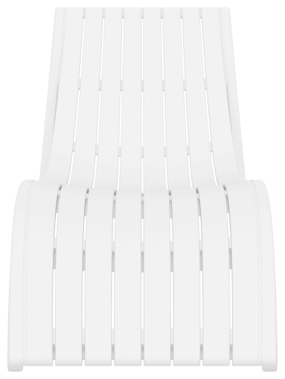 Slim Pool Chaise Sun Lounger, Set of 2, White