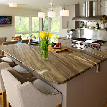 Transitional Painted Kitchen- Clemow