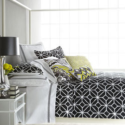 Black and White "Trellis" Bed Linens - Bedding