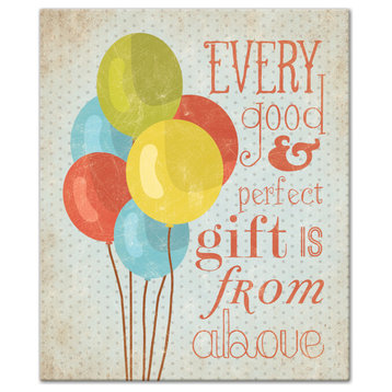 Balloons Gift From Above 20x24 Canvas Wall Art