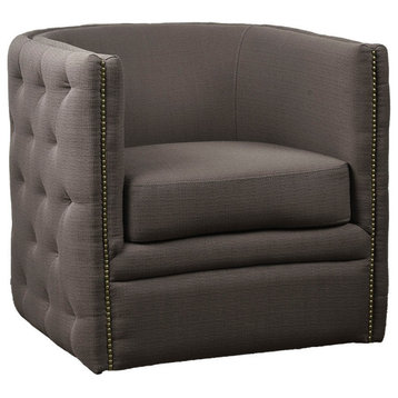 Madison Park Capstone Swivel Chair, Dark Gray