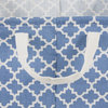 PE-Coated Laundry Bin Lattice French Blue Rectangle LG 10.5x17.5x10.5 (Set of 2)