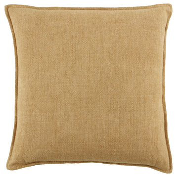 Jaipur Living Blanche Solid Tan Down Pillow 22"