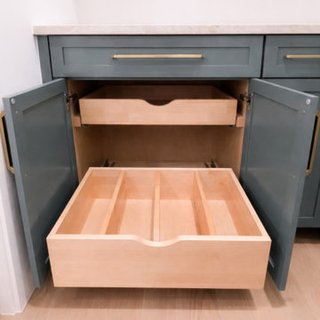 Custom Pantry with Built-In Wine Storage and Hidden Liquor Cabinet