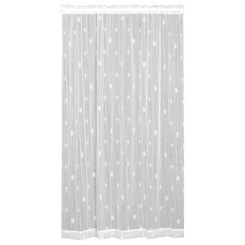 Heritage Lace Sand Shell 45x84 Panel in White