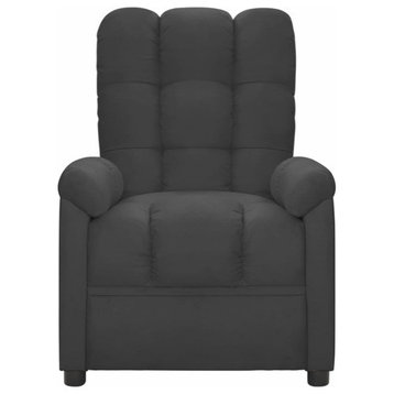 vidaXL Massage Chair Massaging Recliner Chair for Elderly Dark Gray Fabric