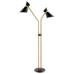 Lite Source - Jared Floor Lamp in Antique Brass - Stylish and bold. Make an illuminating statement with this fixture. An ideal lighting fixture for your home.&nbsp