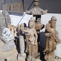 Outdoor Hand Carved Statuary - Outdoor Fountain And Pond Accessories