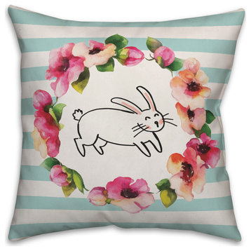 Bunny Silhouette 18x18 Spun Poly Pillow